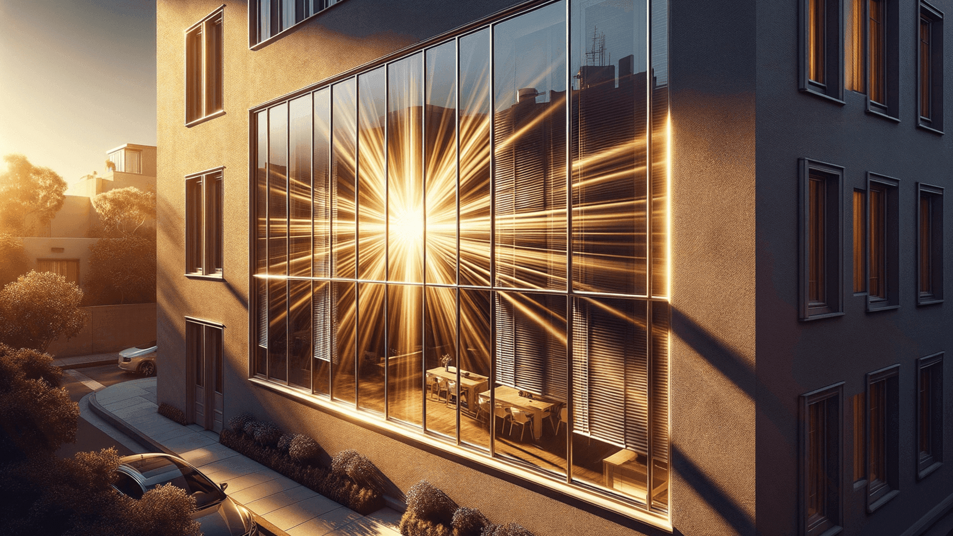 Tinted office or home window