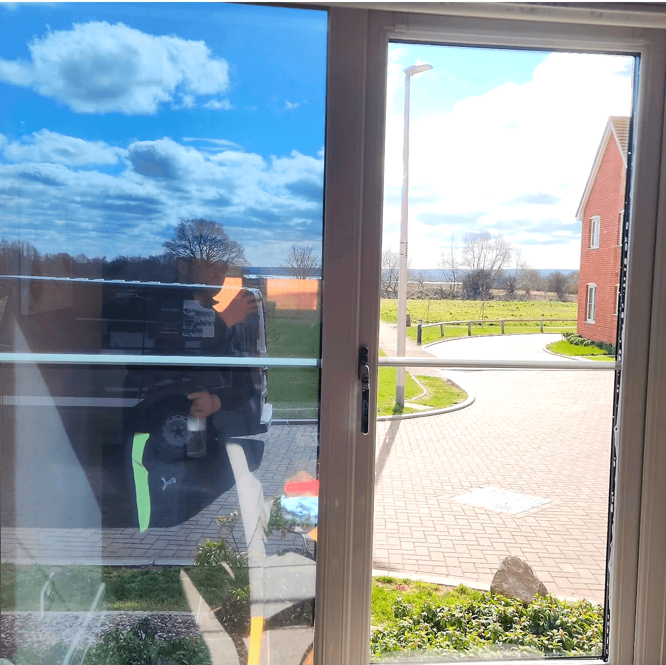 Patio door — 35% reflective solar film